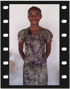 Front womens dress Front side of womens dress - Designed, coloured and made at Moyo Mmoja Vocational Training Centre